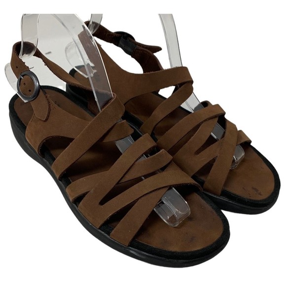 Dansko Shoes - Solvei by Dansko Sandals Brown Suede Open Toe Ankle Buckle Strap 40 EU 9 US